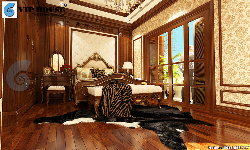 Mẫu thiết kế nội thất phòng ngủ tân cổ điển đẹp cuốn hút